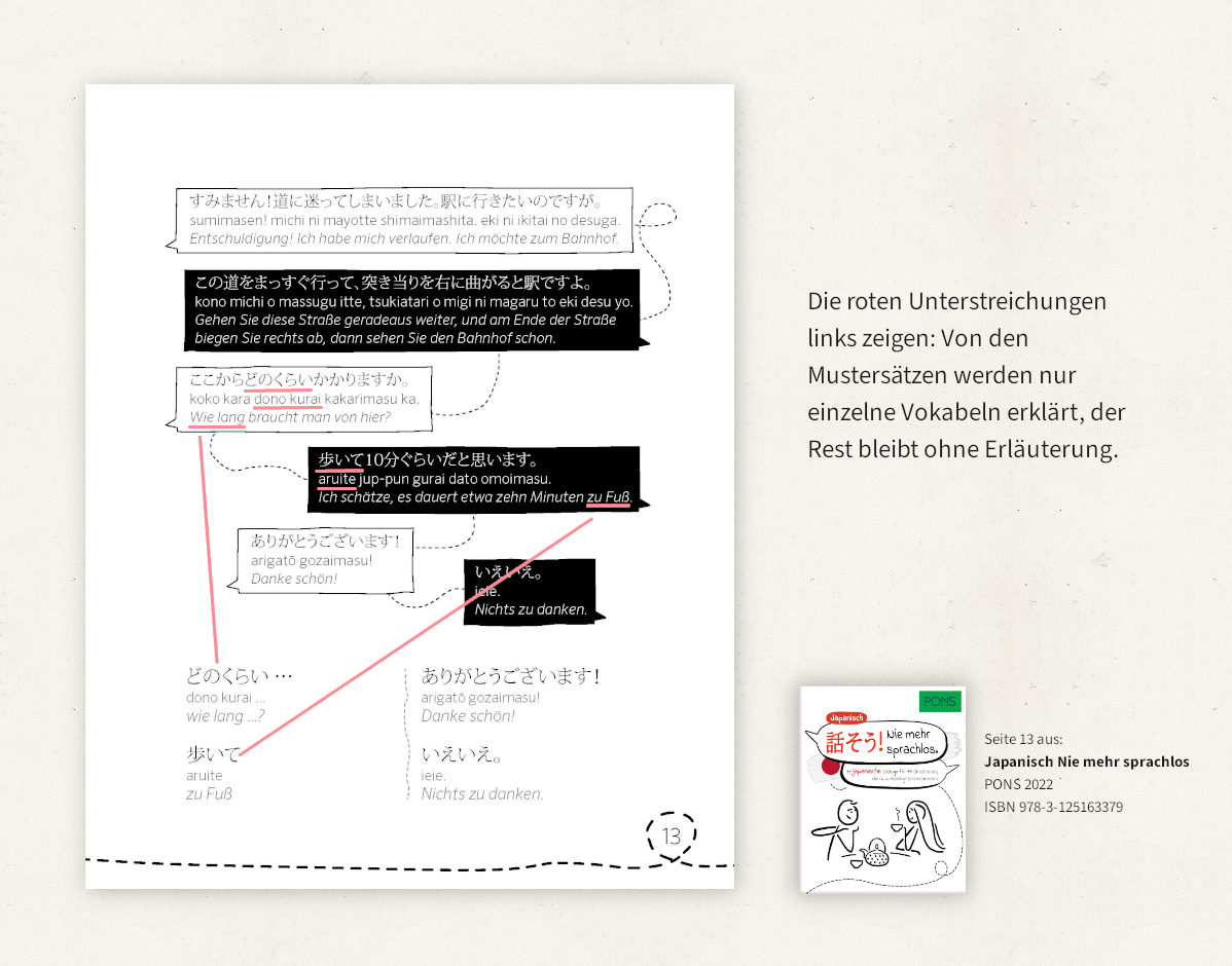 Screenshot einer Buchseite, der zeigt, welche Vokabeln erläutert werden